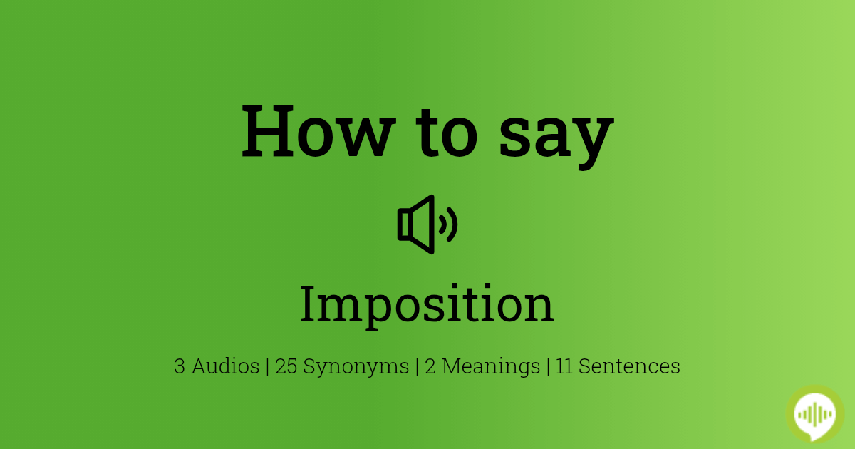 imposition sentence imposition sentence