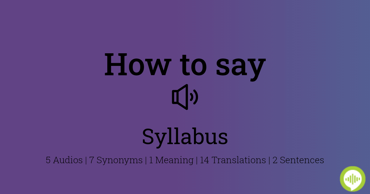 how-to-pronounce-syllabus-howtopronounce