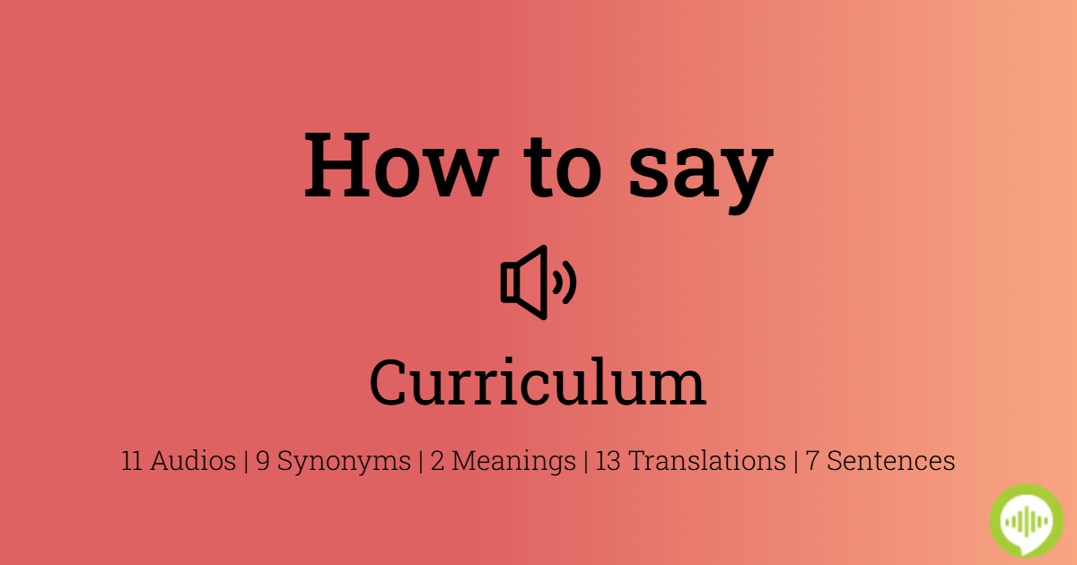 How to pronounce curriculum | HowToPronounce.com