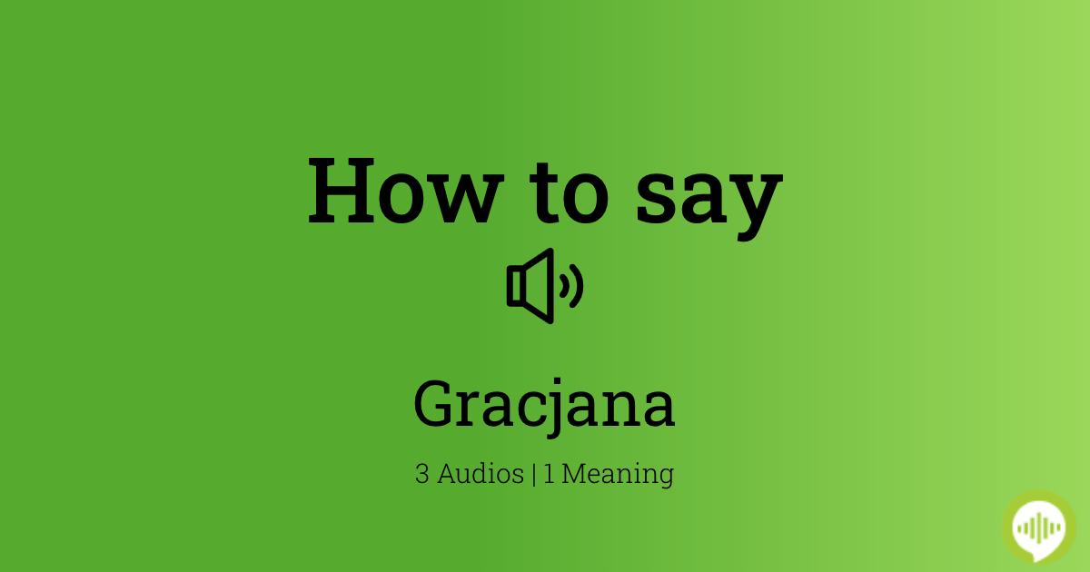 How to pronounce Grgurina