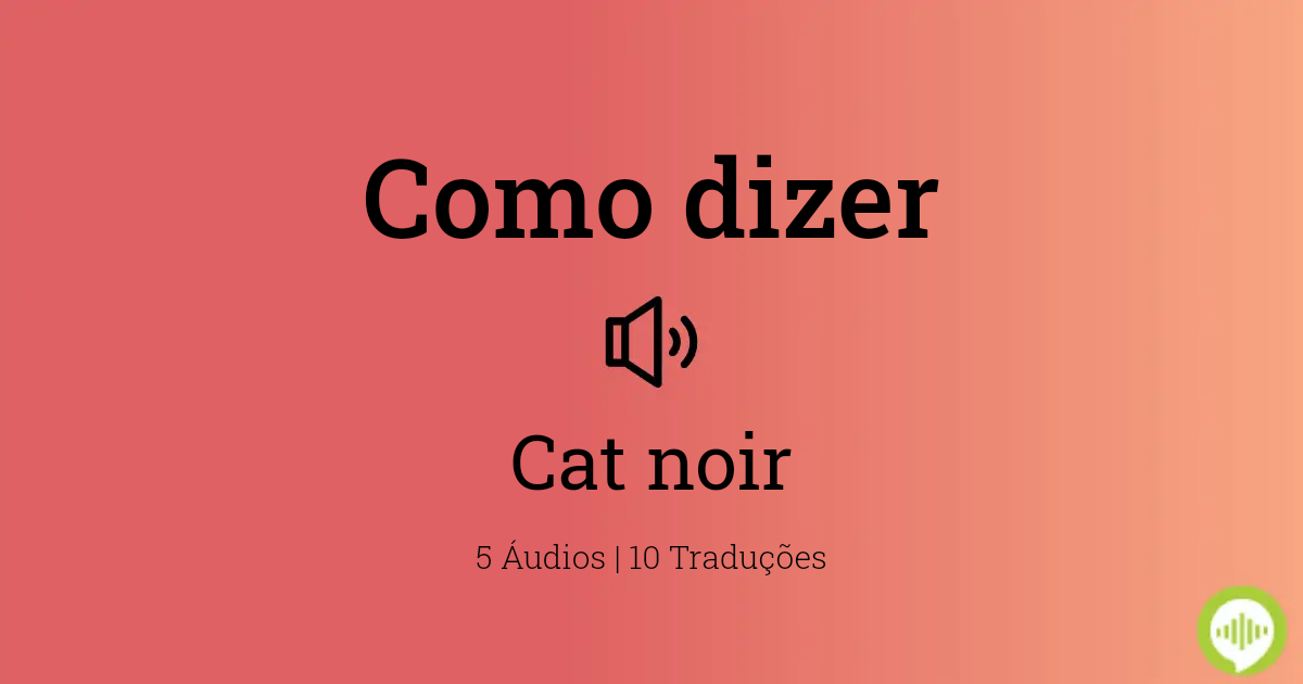 tradução de cat noir