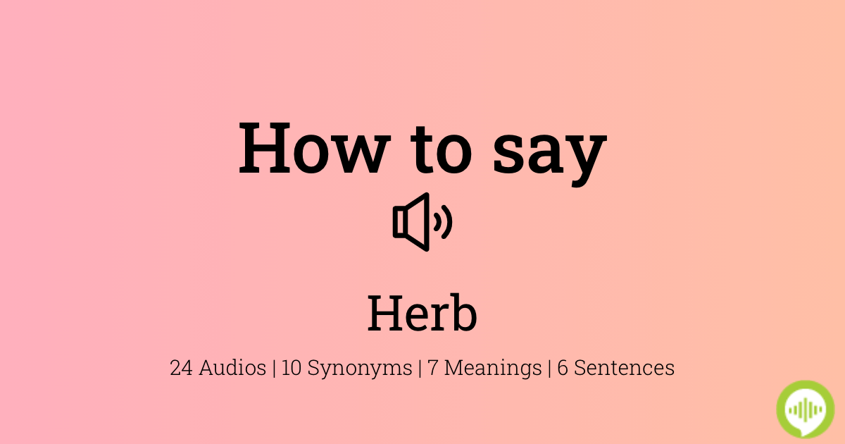 How to pronounce Herb