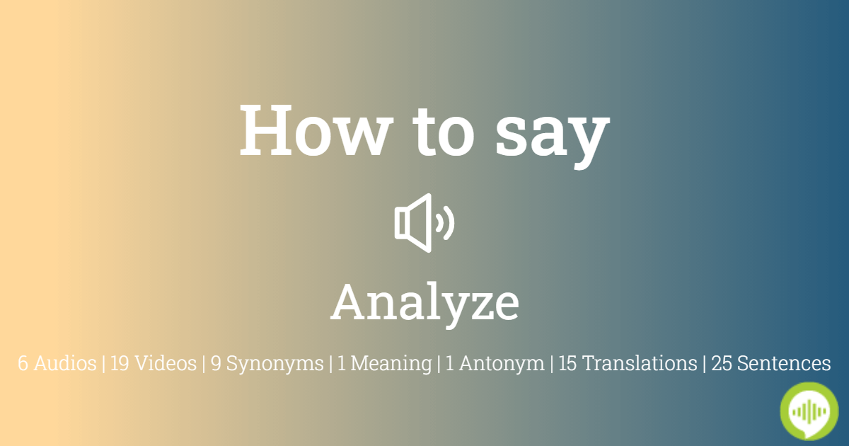 How To Pronounce Analyse & Analysis Correctly - Business English  Pronunciation 