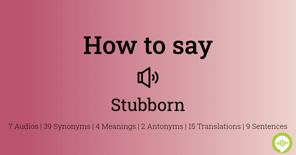 STUBBORN - Meaning and Pronunciation 