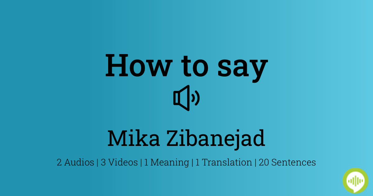 How To Pronounce Mika Zibanejad