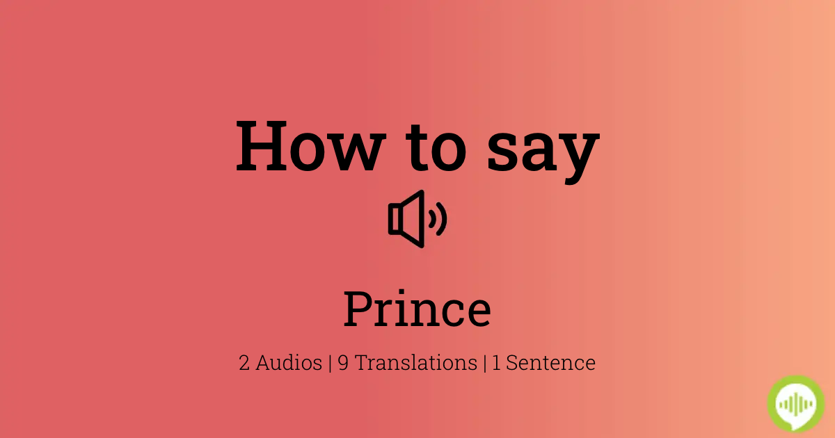 how to say prince in spanish