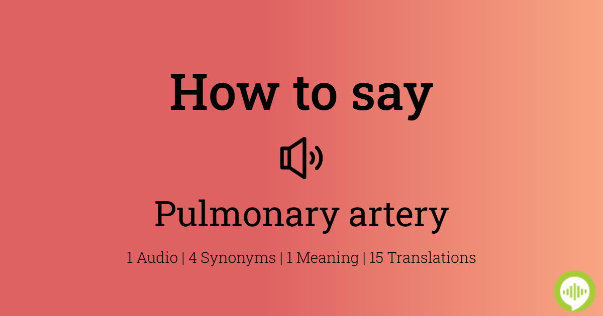 how-to-pronounce-pulmonary-artery-howtopronounce