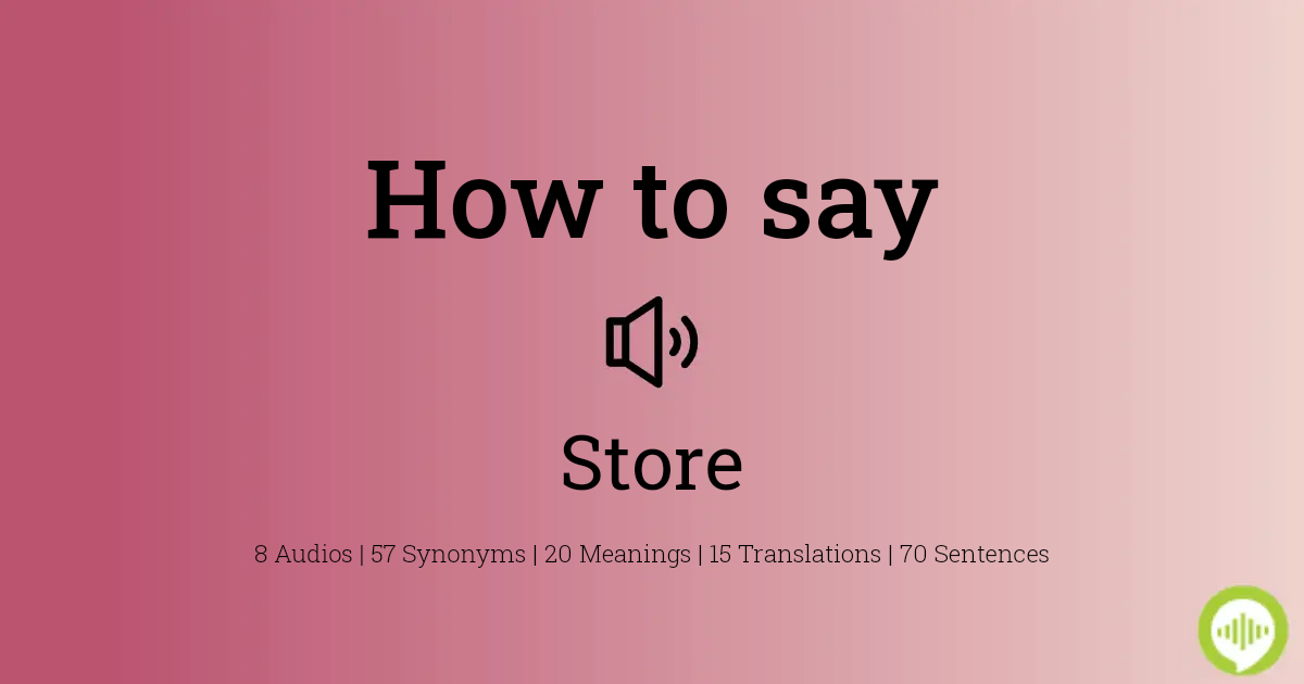 23 How To Pronounce Store
 10/2022