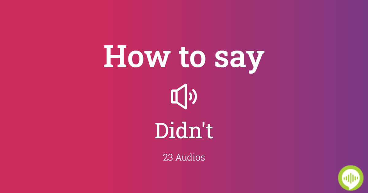 How To Pronounce Didn t HowToPronounce how-to-pronounce-didn-t-correctly-youtube