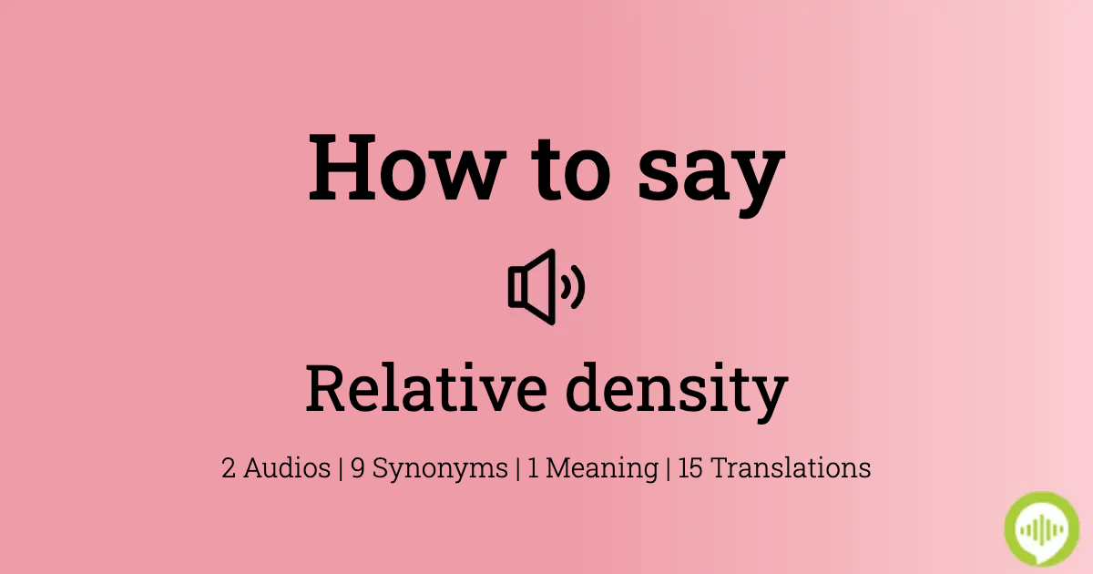 Density meaning in malay