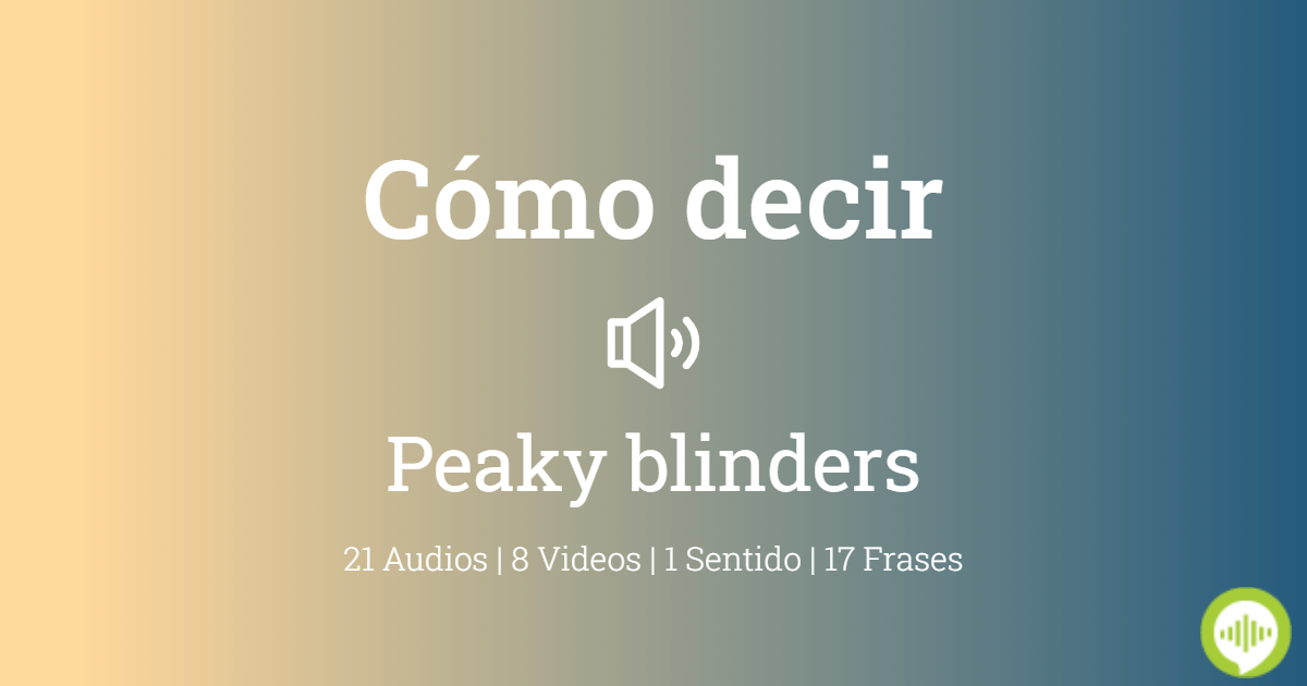 Peaky Blinders  Sotaque, Expressões e Pronúncia 