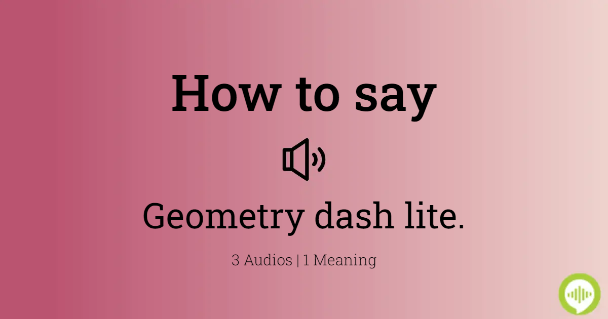 how to pronounce geometry