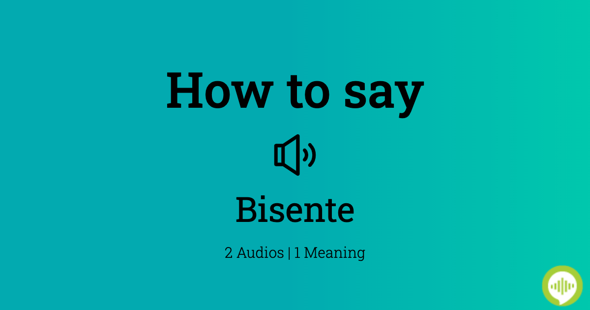 How to pronounce Bisento