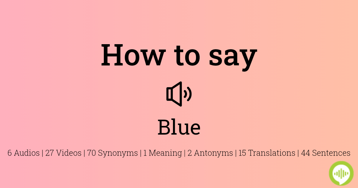 how to spell blue