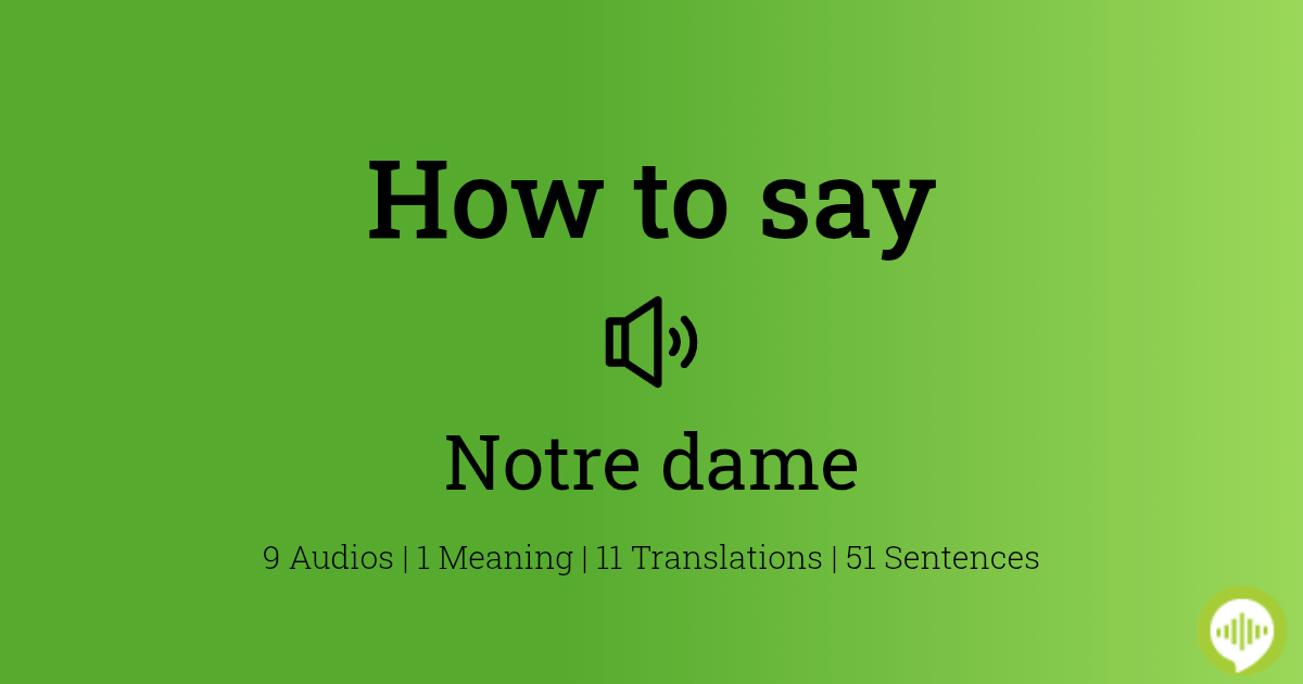 How to pronounce notre dame | HowToPronounce.com