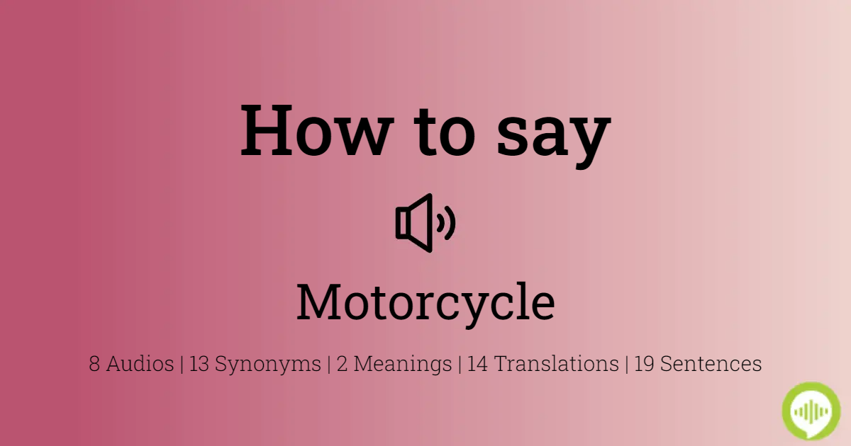 how to spell motorcycle
