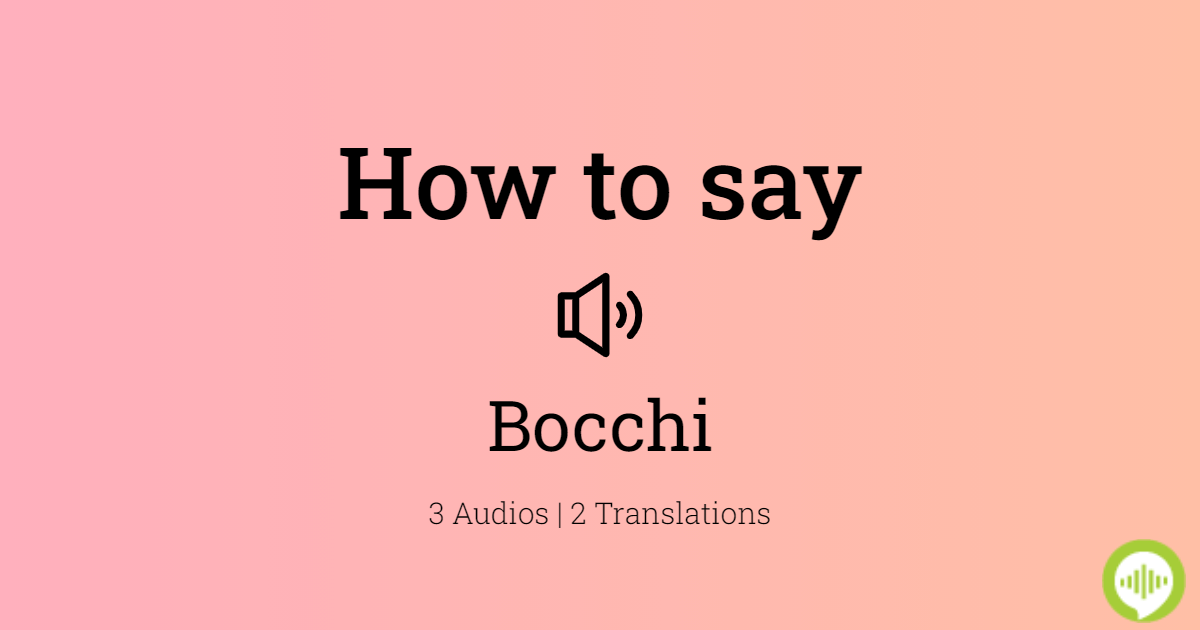 Bocchi meaning in Japanese