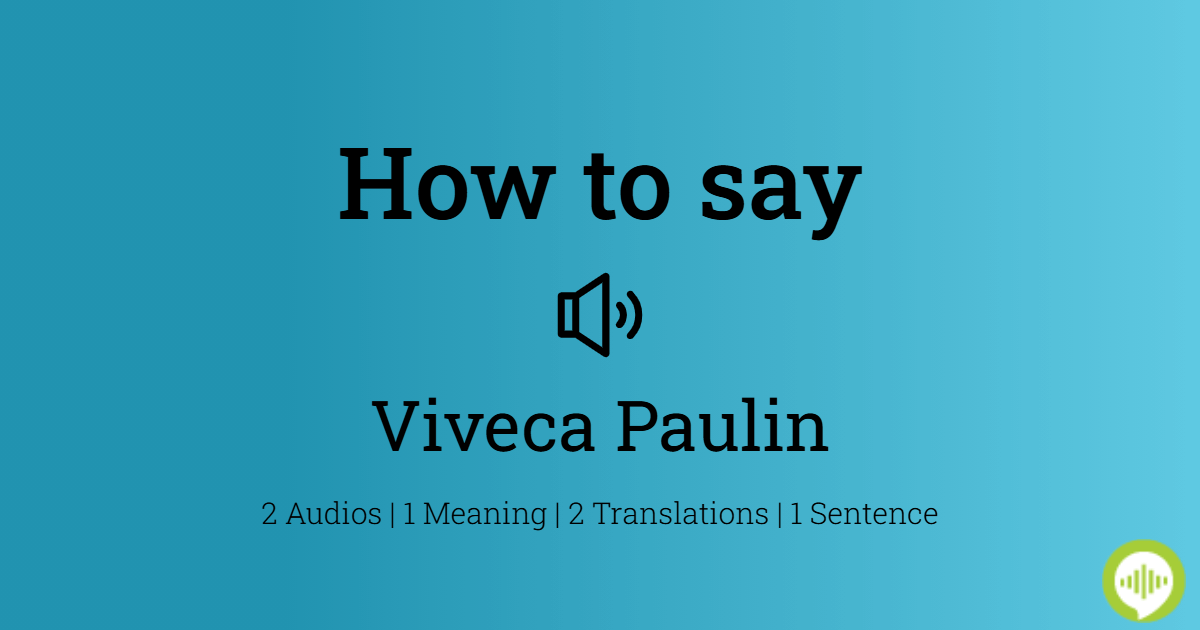 How To Pronounce Viveca