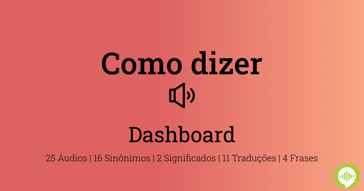 Como pronunciar dashboard