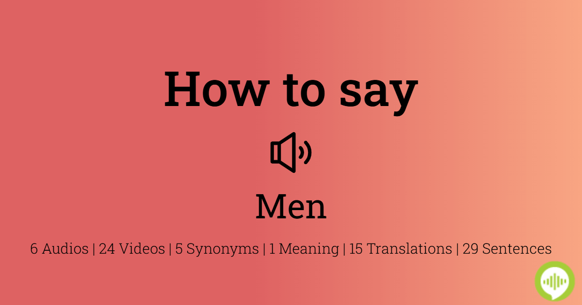 How to Pronounce Man and Men 