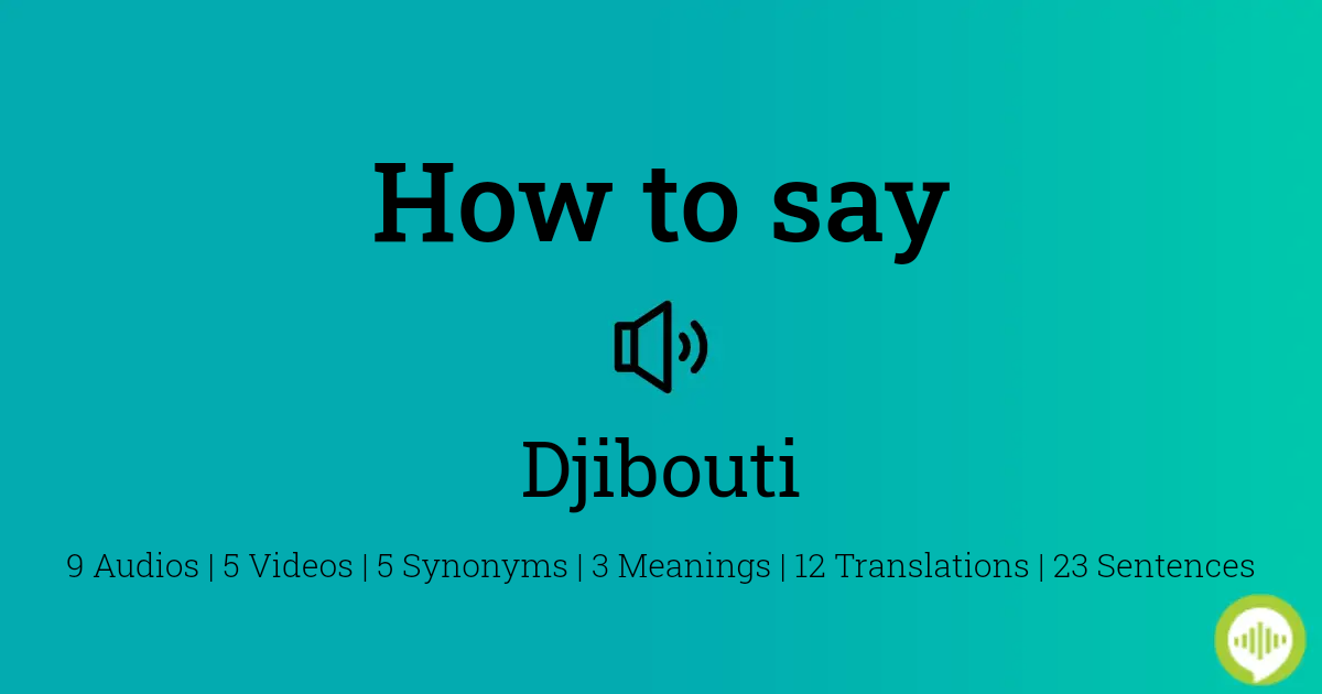 how to say hello in djibouti