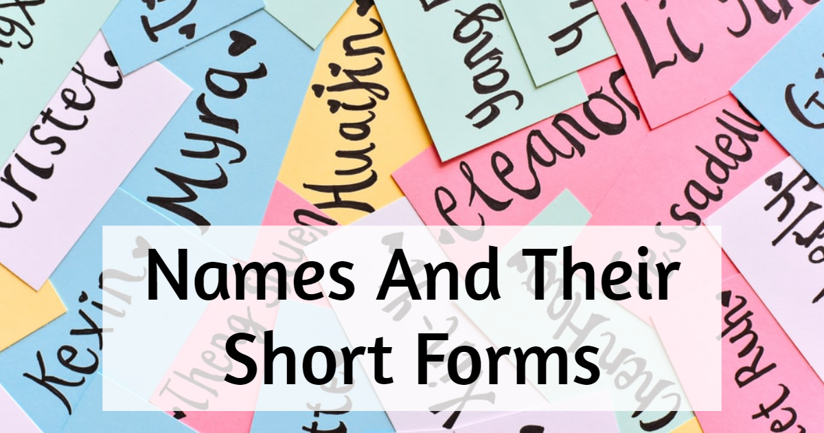 Match These Shortened Names With Their Full Forms thumbnail