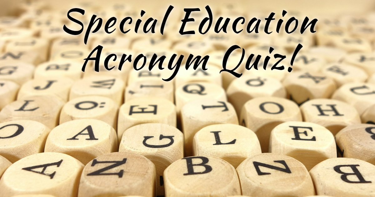 Guess The Acronym Of Special Education! thumbnail